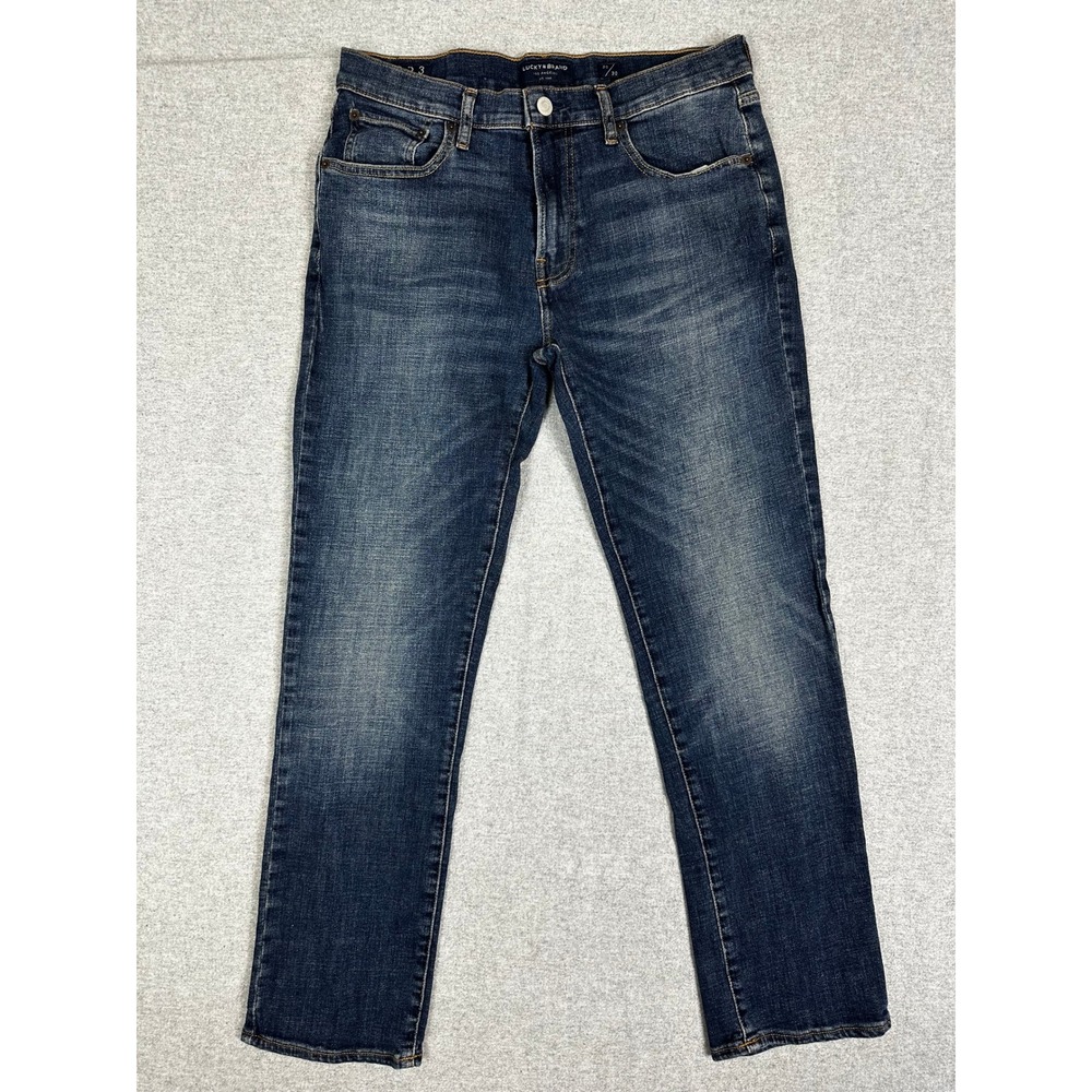 Lucky Brand 223 Straight Jeans Mens 30x30‎ Darkwash Blue Denim Pants Stretch